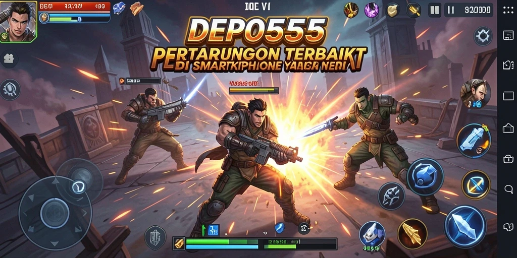Tampilan aksi seru dalam gameplay DEPO555 yang mendebarkan.