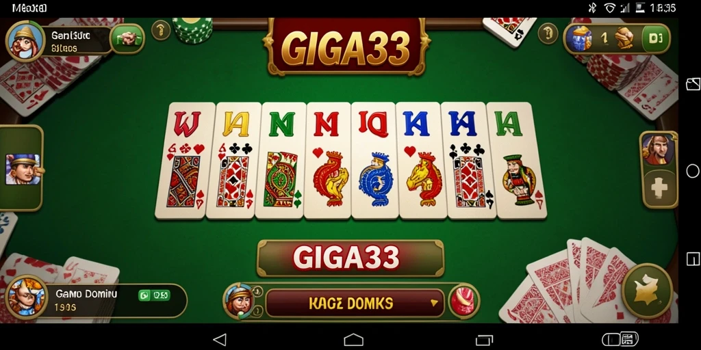 Screenshot gameplay GIGA33 yang menunjukkan aksi seru permainan Domino.