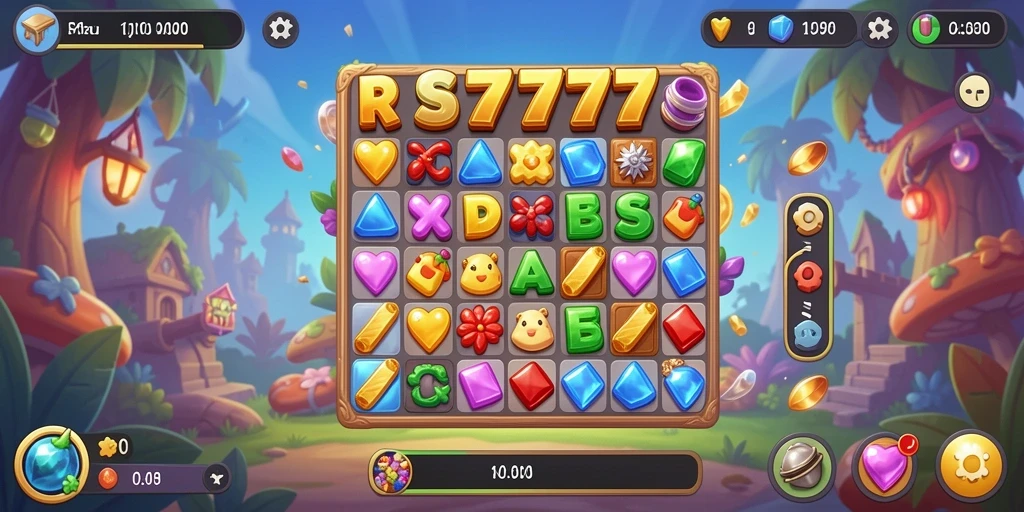 Menampilkan gameplay seru dan colorful dari permainan Match-3.